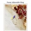 Mini Pansy flower,  Adjustable Ring - Image 5