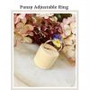 Mini Pansy flower,  Adjustable Ring